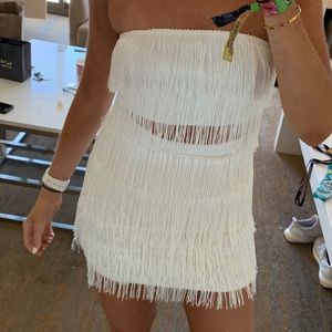 Dollskill Quii white fringe set